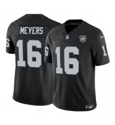 Men's Las Vegas Raiders #16 Jakobi Meyers Black 2024 F.U.S.E 65th Anniversary Vapor Stitched Football Jersey