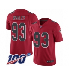 Men's Atlanta Falcons #93 Allen Bailey Limited Red Rush Vapor Untouchable 100th Season Football Jersey