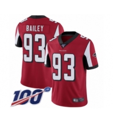 Men's Atlanta Falcons #93 Allen Bailey Red Team Color Vapor Untouchable Limited Player 100th Season Football Jersey