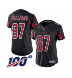 Women's Arizona Cardinals #87 Maxx Williams Limited Black Rush Vapor Untouchable 100th Season Football Jersey