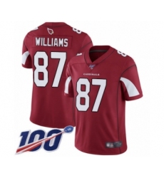Youth Arizona Cardinals #87 Maxx Williams Red Team Color Vapor Untouchable Limited Player 100th Season Football Jersey
