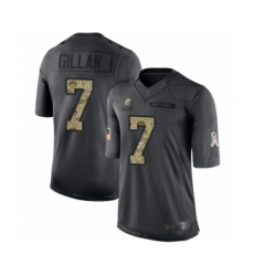 Youth Cleveland Browns #7 Jamie Gillan Limited Black 2016 Salute to Service Football Jersey