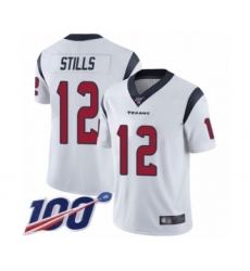 Men's Houston Texans #12 Kenny Stills White Vapor Untouchable Limited Player 100th Season Football Jersey