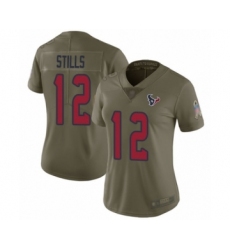 Women's Houston Texans #12 Kenny Stills Limited Olive 2017 Salute to Service Football Jersey