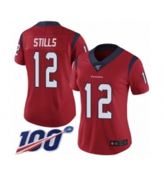 Women's Houston Texans #12 Kenny Stills Red Alternate Vapor Untouchable Limited Player 100th Season Football Jersey