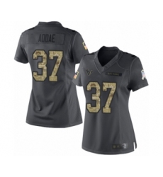 Women's Houston Texans #37 Jahleel Addae Limited Black 2016 Salute to Service Football Jersey