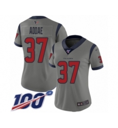 Women's Houston Texans #37 Jahleel Addae Limited Gray Inverted Legend 100th Season Football Jersey