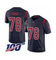 Men's Houston Texans #78 Laremy Tunsil Limited Navy Blue Rush Vapor Untouchable 100th Season Football Jersey