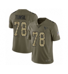 Men's Houston Texans #78 Laremy Tunsil Limited Olive Camo 2017 Salute to Service Football Jersey