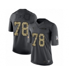 Youth Houston Texans #78 Laremy Tunsil Limited Black 2016 Salute to Service Football Jersey