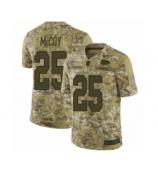 Youth Kansas City Chiefs #25 LeSean McCoy Limited Camo 2018 Salute to Service Football Jersey