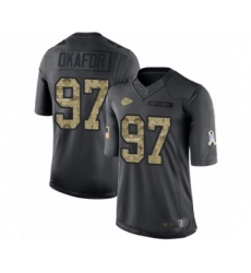Youth Kansas City Chiefs #97 Alex Okafor Limited Black 2016 Salute to Service Football Jersey