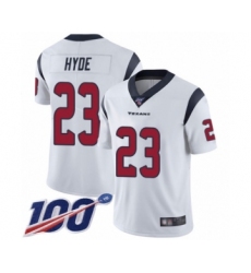 Youth Houston Texans #23 Carlos Hyde White Vapor Untouchable Limited Player 100th Season Football Jersey