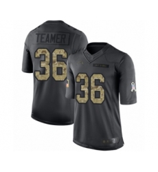 Youth Los Angeles Chargers #36 Roderic Teamer Limited Black 2016 Salute to Service Football Jersey
