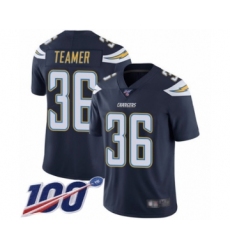 Youth Los Angeles Chargers #36 Roderic Teamer Navy Blue Team Color Vapor Untouchable Limited Player 100th Season Football Jersey