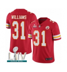 Youth Kansas City Chiefs #31 Darrel Williams Red Team Color Vapor Untouchable Limited Player Super Bowl LIV Bound Football Jersey