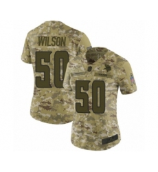 Women's Minnesota Vikings #50 Eric Wilson Limited Camo 2018 Salute to Service Football Jersey