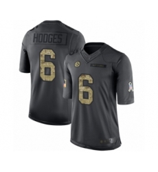 Men's Pittsburgh Steelers #6 Devlin Hodges Limited Black 2016 Salute to Service Football Jersey