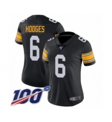 Women's Pittsburgh Steelers #6 Devlin Hodges Black Alternate Vapor Untouchable Limited Player 100th Season Football Jersey