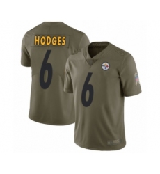 Youth Pittsburgh Steelers #6 Devlin Hodges Limited Olive 2017 Salute to Service Football Jersey