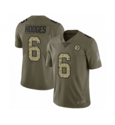 Youth Pittsburgh Steelers #6 Devlin Hodges Limited Olive Camo 2017 Salute to Service Football Jersey