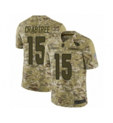 Men's Arizona Cardinals #15 Michael Crabtree Limited Camo 2018 Salute to Service Football Jersey
