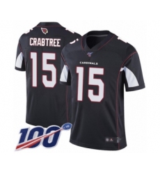 Youth Arizona Cardinals #15 Michael Crabtree Black Alternate Vapor Untouchable Limited Player 100th Season Football Jersey
