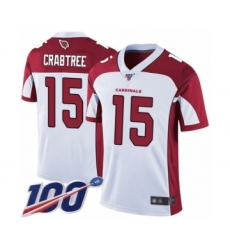 Youth Arizona Cardinals #15 Michael Crabtree White Vapor Untouchable Limited Player 100th Season Football Jersey