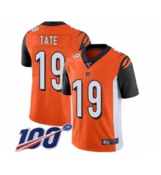 Men's Cincinnati Bengals #19 Auden Tate Orange Alternate Vapor Untouchable Limited Player 100th Season Football Jersey