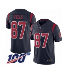 Men's Houston Texans #87 Darren Fells Limited Navy Blue Rush Vapor Untouchable 100th Season Football Jersey