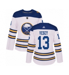 Women's Buffalo Sabres #13 Jimmy Vesey Authentic White 2018 Winter Classic Hockey Jersey