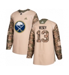 Youth Buffalo Sabres #13 Jimmy Vesey Authentic Camo Veterans Day Practice Hockey Jersey