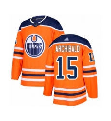 Youth Edmonton Oilers #15 Josh Archibald Authentic Orange Home Hockey Jersey