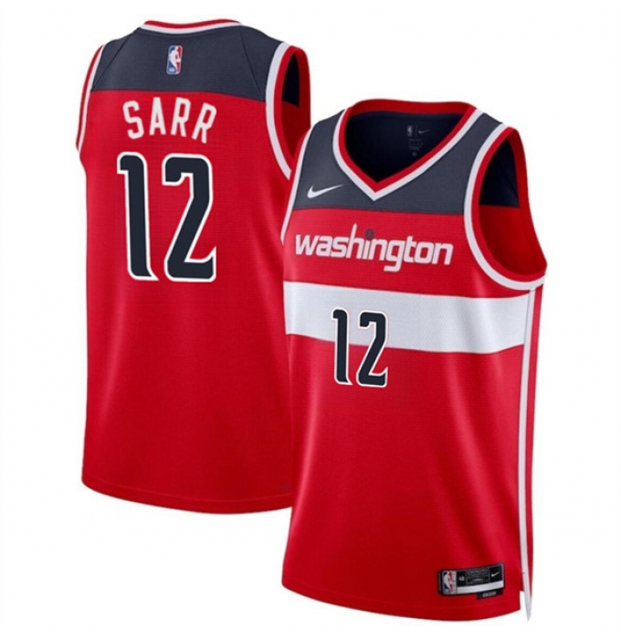 Men's Washington Wizards #12 Alexandre Sarr Red Icon Edition Stitched Basketball Jersey