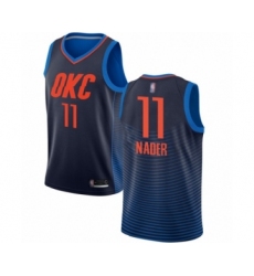 Men's Oklahoma City Thunder #11 Abdel Nader Authentic Navy Blue Basketball Jersey Statement Edition
