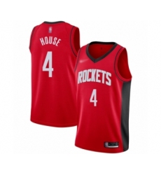 Women's Houston Rockets #4 Danuel House Swingman Red Finished Basketball Jersey - Icon Edition