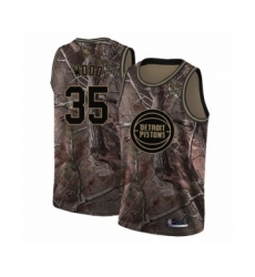 Women's Detroit Pistons #35 Christian Wood Swingman Camo Realtree Collection Basketball Jersey