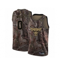 Youth Chicago Bulls #0 Coby White Swingman Camo Realtree Collection Basketball Jersey