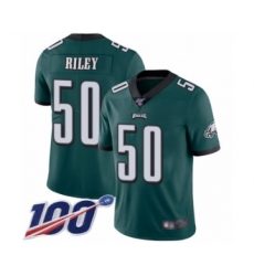 Men's Philadelphia Eagles #50 Duke Riley Midnight Green Team Color Vapor Untouchable Limited Player 100th Season Football Jersey