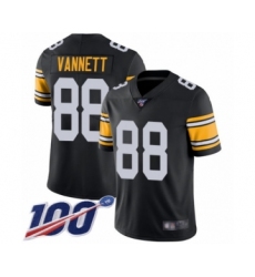 Men's Pittsburgh Steelers #88 Nick Vannett Black Alternate Vapor Untouchable Limited Player 100th Season Football Jersey