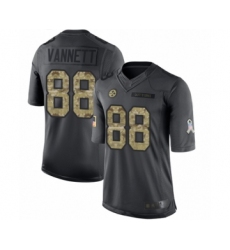 Youth Pittsburgh Steelers #88 Nick Vannett Limited Black 2016 Salute to Service Football Jersey