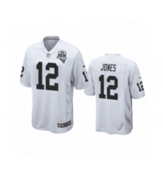 Men's Oakland Raiders #12 Zay Jones White 2020 Inaugural Season Game Jersey