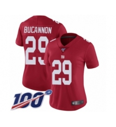 Women's New York Giants #29 Deone Bucannon Red Limited Red Inverted Legend 100th Season Football Jersey