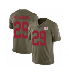 Youth New York Giants #29 Deone Bucannon Limited Olive 2017 Salute to Service Football Jersey