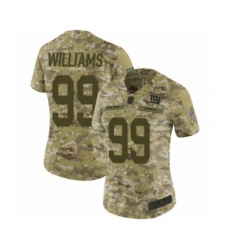 Women's New York Giants #99 Leonard Williams Limited Camo 2018 Salute to Service Football Jersey