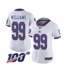Women's New York Giants #99 Leonard Williams Limited White Rush Vapor Untouchable 100th Season Football Jersey
