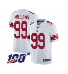 Youth New York Giants #99 Leonard Williams White Vapor Untouchable Limited Player 100th Season Football Jersey