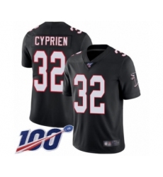 Men's Atlanta Falcons #32 Johnathan Cyprien Black Alternate Vapor Untouchable Limited Player 100th Season Football Jersey