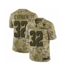 Youth Atlanta Falcons #32 Johnathan Cyprien Limited Camo 2018 Salute to Service Football Jersey