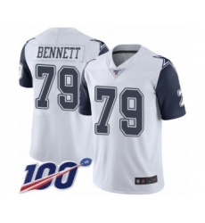 Men's Dallas Cowboys #79 Michael Bennett Limited White Rush Vapor Untouchable 100th Season Football Jersey